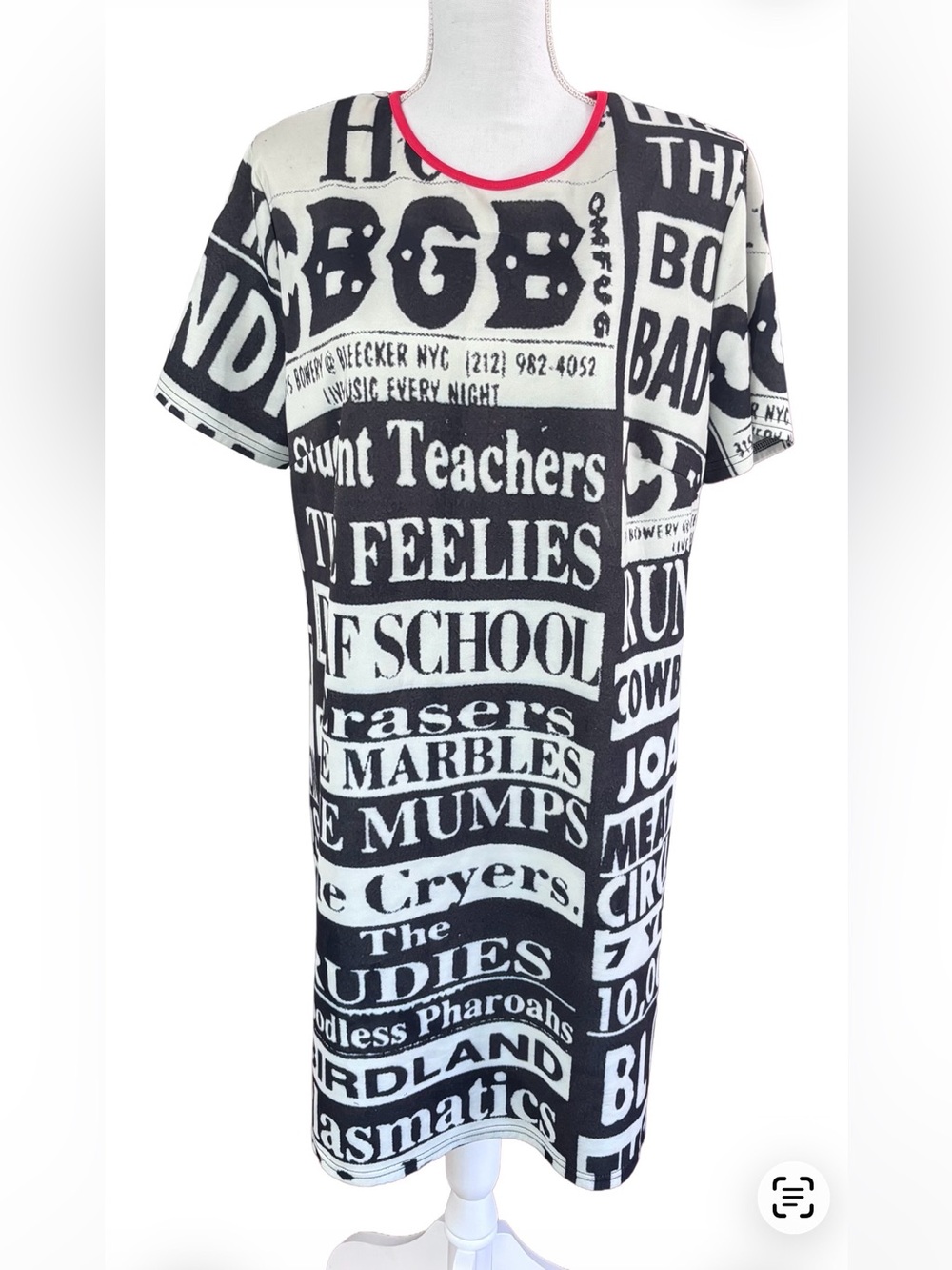 CBGB Women’s Black & White Graphic Tee Dress